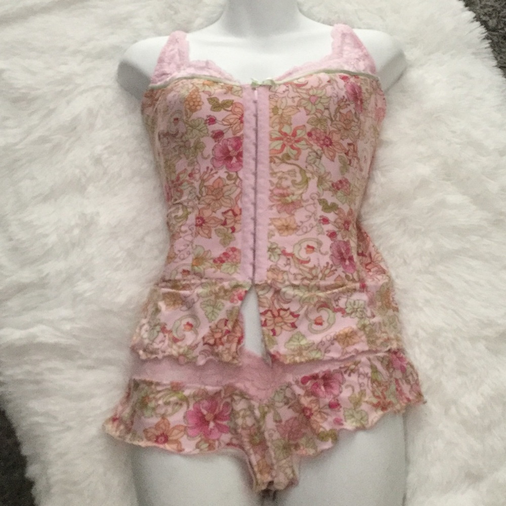 Floral corset lingerie